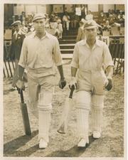 ARTHUR MITCHELL & WILF BARBER 1938 (YORKSHIRE) CRICKET PHOTOGRAPH