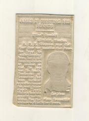 AMES IS RESTING HIS HANDS - "SUN" SPECIAL, SOUVENIR EMBOSSED CARD