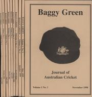 BAGGY GREEN - JOURNAL OF AUSTRALIAN CRICKET VOLS.1-7 (14 ITEMS)