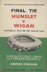 HUNSLET V WIGAN 1965 (CHALLENGE CUP FINAL) RUGBY LEAGUE PROGRAMME