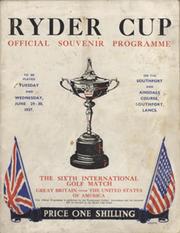 RYDER CUP 1937 (SOUTHPORT & AINSDALE) GOLF PROGRAMME - SIGNED BY THE FULL USA TEAM