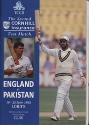 ENGLAND V PAKISTAN 1992 (LORD