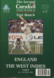 ENGLAND V WEST INDIES 1991 2ND TEST (LORD