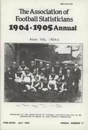 ASSOCIATION OF FOOTBALL STATISTICIANS 1904-1905 ANNUAL