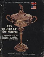 RYDER CUP 1969 (ROYAL BIRKDALE) OFFICIAL PROGRAMME