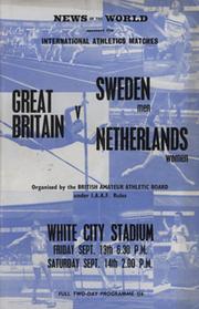 GREAT BRITAIN V SWEDEN (MEN) & NETHERLANDS (WOMEN) 1963 ATHLETICS PROGRAMME