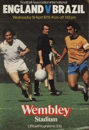 ENGLAND V BRAZIL 1978 FOOTBALL PROGRAMME