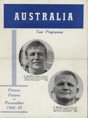AUSTRALIA  RUGBY UNION TOUR OF GREAT BRITAIN 1966-67