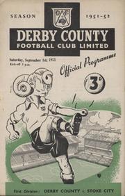 DERBY COUNTY V STOKE CITY 1951-52 FOOTBALL PROGRAMME
