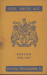 LEEDS UNITED V BLACKPOOL 1956-57 FOOTBALL PROGRAMME