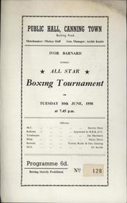 BOSWELL ST. LOUIS V TERRY GILL 1958 BOXING PROGRAMME 
