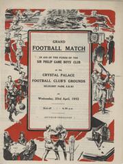 DENIS COMPTON XI V ALEX JAMES XI 1952 (SELHURST PARK) FOOTBALL PROGRAMME