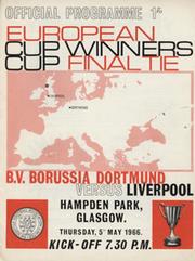 LIVERPOOL V BORUSSIA DORTMUND 1966 (ECWC FINAL) FOOTBALL PROGRAMME