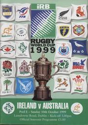 IRELAND V AUSTRALIA 1999 RUGBY PROGRAMME