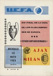 AJAX AMSTERDAM V AC MILAN 1969 (EUROPEAN CUP FINAL) FOOTBALL PROGRAMME
