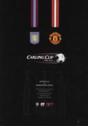 ASTON VILLA V MANCHESTER UNITED 2010 (CARLING CUP FINAL) FOOTBALL PROGRAMME