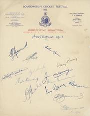 AUSTRALIA 1953 (TOUR OF ENGLAND) SIGNED CRICKET TEAMSHEET