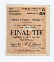 BLACKPOOL V BOLTON WANDERERS 1953 (F.A. CUP FINAL) FOOTBALL TICKET