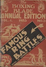 THE BOXING BLADE ANNUAL EDITION, VOL.4 NO.5, 1923