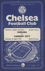 CHELSEA V CARDIFF CITY 1960-61 FOOTBALL PROGRAMME