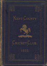 KENT COUNTY CRICKET CLUB 1922 [BLUE BOOK]
