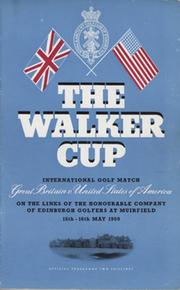 WALKER CUP 1959 (MUIRFIELD) GOLF PROGRAMME