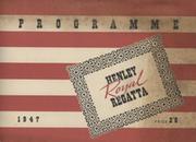 HENLEY ROYAL REGATTA 1947 PROGRAMME
