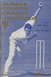 OFFICIAL SUSSEX CRICKET HANDBOOK 1971