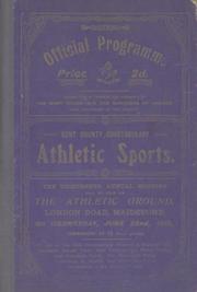 KENT COUNTY CONSTABULARY ATHLETIC CLUB SPORTS 1910 PROGRAMME (MAIDSTONE)