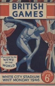 BRITISH GAMES 1946 ATHLETICS PROGRAMME