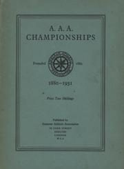A.A.A. CHAMPIONSHIPS 1880-1931