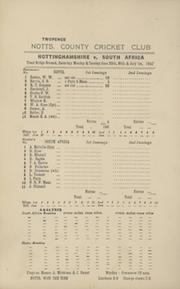 NOTTINGHAMSHIRE V SOUTH AFRICA 1947 CRICKET SCORECARD