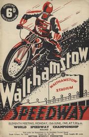 WORLD SPEEDWAY CHAMPIONSHIP ROUND 2 (WALTHAMSTOW STADIUM) 1949 PROGRAMME