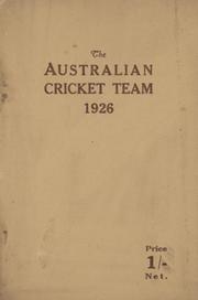 THE AUSTRALIAN CRICKET TEAM 1926
