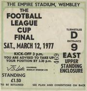 ASTON VILLA V EVERTON 1977 (LEAGUE CUP FINAL) FOOTBALL TICKET