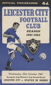 LEICESTER CITY V  ATLETICO MADRID 1961-62 (ECWC) FOOTBALL PROGRAMME
