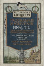 BOLTON WANDERERS V WEST HAM UNITED 1923 (F.A. CUP FINAL) FOOTBALL PROGRAMME