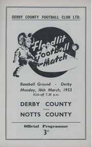 DERBY COUNTY V NOTTS COUNTY 1952-53 FOOTBALL PROGRAMME