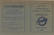 PRIMER CAMPEONATO MUNDIAL DE FOOTBALL URUGUAY 1930 (FIXTURE CARD)