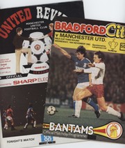 MANCHESTER UNITED V BRADFORD CITY 1982-83 FOOTBALL PROGRAMMES (X2)
