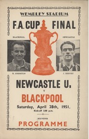 BLACKPOOL V NEWCASTLE UNITED 1951 (F.A. CUP FINAL) FOOTBALL PIRATE PROGRAMME