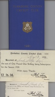 YORKSHIRE COUNTY CRICKET CLUB 1921 [ANNUAL]