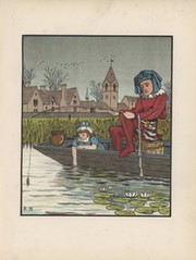 "THE ANGLING UNCLE AND HIS NIECE" COLOUR LITHOGRAPH 1872 - BY J.E. ROGERS