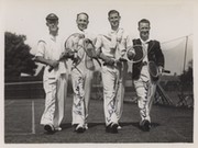 AUSTRALIAN CRICKETERS 1938 (FINGLETON, BROWN, MCCORMACK & WALKER) SIGNED PHOTOGRAPH