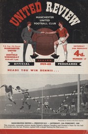MANCHESTER UNITED V SHEFFIELD WEDNESDAY 1959-60 FOOTBALL PROGRAMME