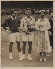 VICTOR SEIXAS & KURT NIELSEN 1953 WIMBLEDON FINAL TENNIS PHOTOGRAPH