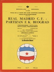 REAL MADRID V PARTIZAN BELGRADE 1966 (EUROPEAN CUP FINAL) FOOTBALL PROGRAMME
