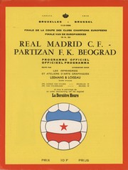 REAL MADRID V PARTIZAN BELGRADE 1966 (EUROPEAN CUP FINAL) FOOTBALL PROGRAMME