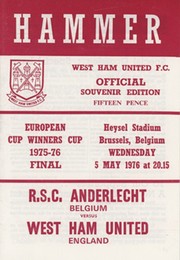 ANDERLECHT V WEST  HAM UNITED 1976 (ECWC FINAL) FOOTBALL PROGRAMME - WEST HAM EDITION