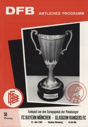 BAYERN MUNICH V GLASGOW RANGERS 1967 (ECWC FINAL) FOOTBALL PROGRAMME
